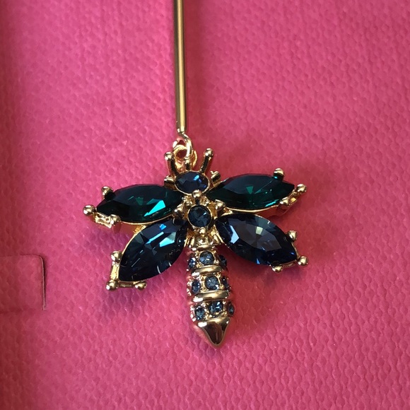 Ted Baker London Corolen Gold Tone Crystal Dragonfly Drop Earrings NIB - Picture 15 of 16